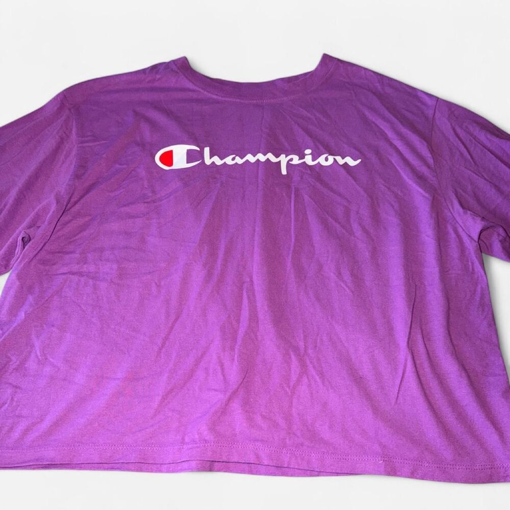 Champion Women's Purple Crop-top